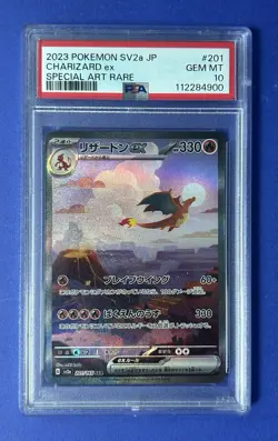 2023 Pokemon SV2a JP Charizard ex Special Art Rare #201 PSA 10 GEM MT - Image 1
