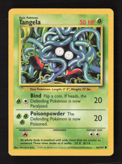 Tangela Common Base Set 066/102 LP Pokemon TCG - Image 1