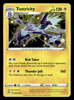 Toxtricity - (Cosmos Holo) Miscellaneous Cards & Products 063/189 MP Pokemon TCG - Image 1