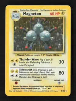 Magneton Holo Rare Holofoil Base Set 009/102 HP Pokemon TCG - Image 1