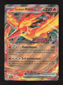 Team Rocket's Moltres ex - 31/182 (Destined Rivals Stamp) 031/182 NM Pokemon TCG - Image 1