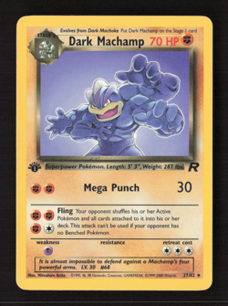 Dark Machamp (27) Rare 1st Edition Team Rocket 27/82 LP Pokemon TCG - Image 1