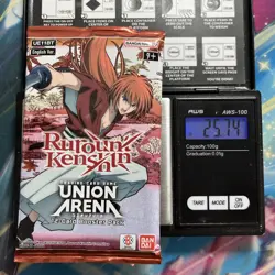Heavy 25.74g Union Arena Sealed Rurouni Kenshin Booster Pack - Image 1
