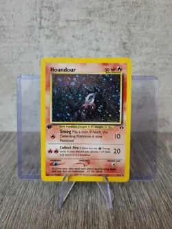 Pokemon TCG Houndour Neo Discovery Holo Card 5/75 1st Edition Near MINT WOTC - Image 1