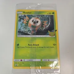 Rowlet 25th Anniversary Jumbo Sealed Cards 3 Pack Celebrations Pokemon pack - Image 1