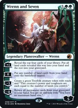 Wrenn and Seven - Foil Prerelease Promo MID LP MTG - Image 1