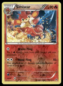 Pokemon Cards Simisear 24/162 Reverse Holo BREAKthrough XY NM - Image 1