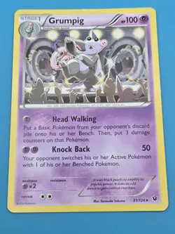 Grumpig 31/124 RARE Non Holo XY Fates Collide Pokemon Card LP - Image 1