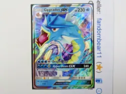 Gyarados GX ULTRA RARE card 16/68 Sun & Moon Hidden Fates 2019 Pokemon TCG - Image 2