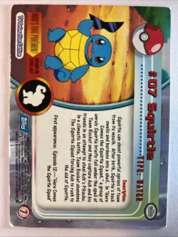 SQUIRTLE #07 Pokemon Card TCG Topps TV Animation - Image 2