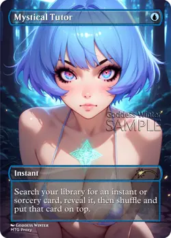 MTG - Mystical Tutor - Fanart Borderless Style - EDH / Playtest - Image 1