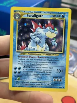 #3 Feraligatr 4/111 Neo Genesis 2000 Holo Rare WOTC Pokemon Card TCG - Image 3