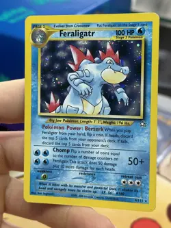 #3 Feraligatr 4/111 Neo Genesis 2000 Holo Rare WOTC Pokemon Card TCG - Image 4