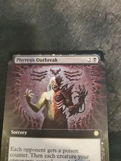 MTG Phyresis Outbreak Extended Art - Phyrexia: All Will Be One Commander #050 - Image 2