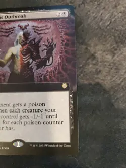 MTG Phyresis Outbreak Extended Art - Phyrexia: All Will Be One Commander #050 - Image 3