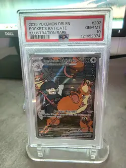 2025 POKEMON DESTINED RIVALS ILLUSTRATION RARE TEAM ROCKET'S RATICATE PSA 10 - Image 1