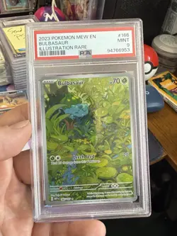 Bulbasaur Illustration Rare 2023 Pokemon 151 #166/165 PSA 9 Mint - Image 1