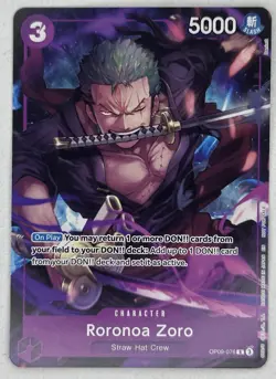 Roronoa Zoro OP09-076 Alt Art Promo - One Piece TCG Welcome Pack Vol. 2 - Image 1
