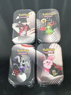 4 Total- Pokemon Black Bolt White Flare Mini Tin - Brand New Sealed- In Hand - Image 2
