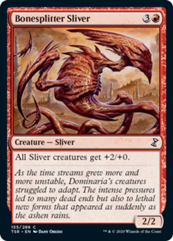 Bonesplitter Sliver FOIL Time Spiral Remastered NM Red Common MTG CARD ABUGames - Image 1