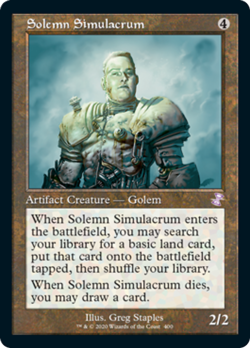 Solemn Simulacrum Time Spiral Remastered NM Artifact Special MAGIC CARD ABUGames - Image 1