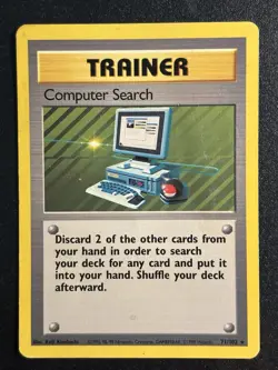 Computer Search 71/102 - Base Set Rare Trainer WOTC 1999 Pokemon TCG - HP Card - Image 1