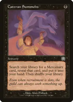 Cateran Summons Mercadian Masques HEAVILY PLD Black Uncommon MAGIC CARD ABUGames - Image 1