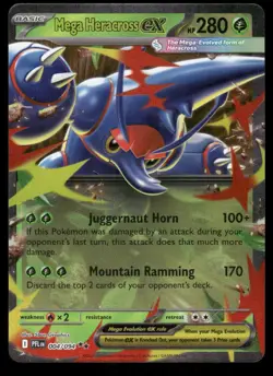 Pokemon Cards Mega Heracross ex 004/094 Phantasmal Flames Double Rare NM *5 - Image 1