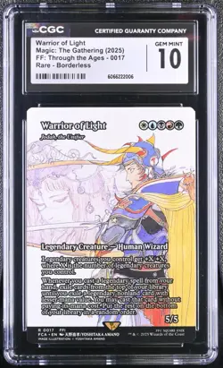 2025 MTG FINAL FANTASY THROUGH THE AGES #0017 WARRIOR OF LIGHT CGC 10 - Image 1