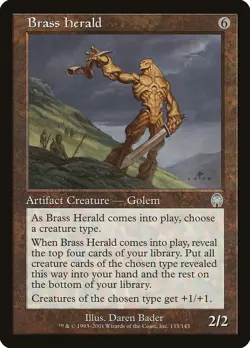 Brass Herald Apocalypse NM Artifact Uncommon MAGIC THE GATHERING CARD ABUGames - Image 1
