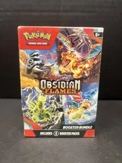 POKEMON TCG SCARLET & VIOLET OBSIDIAN FLAMES BOOSTER BUNDLE - 6 PACKS SEALED NEW - Image 1