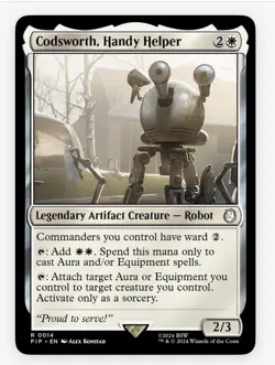 1 x Codsworth, Handy Helper - Universes Beyond: Fallout - NM-Mint - MTG - Image 1