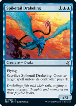 Spiketail Drakeling FOIL Time Spiral Remastered NM Blue Common MTG CARD ABUGames - Image 1