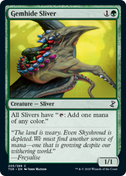 Gemhide Sliver Time Spiral Remastered MINT Green Common MAGIC MTG CARD ABUGames - Image 1