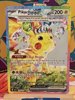 Pokemon Card Pikachu EX 238/191 ALTERNATIVE Surging Sparks, FR - Image 2