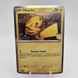 Pikachu 051/162 Pokemon Day 2026 - Anniversary Stamped NM - Image 1
