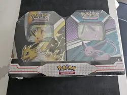 Pokemon TCG V Heroes Bundle Tin 2-Pack Jolteon & Espeon FACTORY SEALED-NEW 820650855658 - Image 1