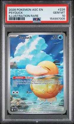 2026 POKEMON ASC EN-ASCENDED HEROES ILLUSTRATION RARE #226 PSYDUCK PSA 10 - Image 1