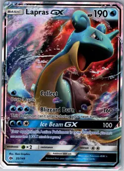 Lapras GX 35/149 SM Base Set - Pokemon Card - NM - Image 1