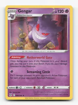 Pokemon TCG - Gengar 066/196 Lightly Played Holo Rare Lost Origin - Image 1