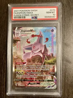 Pokemon TCG: Espeon VMAX #270/264 - Fusion Strike- Alt Art Holo - PSA 10 - Image 1