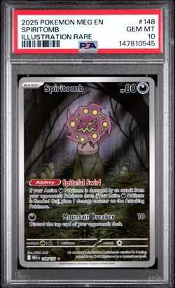 PSA 10 Spiritomb 148/132 Pokemon Me01: Mega Evolution Illustration Rare 2025 - Image 1