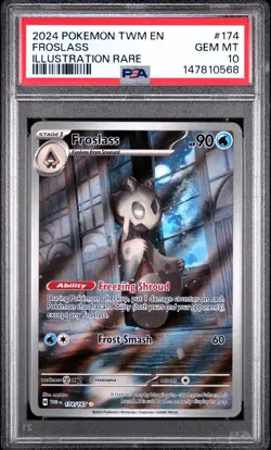 PSA 10 Froslass 174/167 Pokemon Twilight Masquerade Illustration Rare 2024 TWM - Image 1