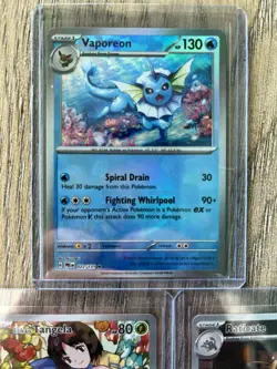 Pokemon TCG Card Lot ivysaur IR vaporeon holo meowth ex Erica’s Tangela IR - Image 1