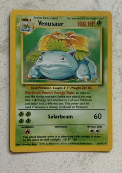 Pokemon TCG Venusaur Base Set 15/102 Holo 1999-2000 Wizards Base Set... - Image 1