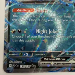 N's Zoroark EX 137/217 Pokemon ME: Ascended Heroes Double Rare Holo 2026 NM - Image 5