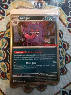 Pokemon Gengar GameStop Exclusive Promo Holo 130 HP Card 050/088 Mind Jack - Image 1