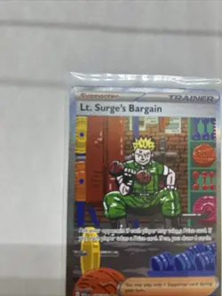 Pokemon TCG Mega Evolutions Trainer Lt. Surge's Bargain Card 185/132 NM - Image 5