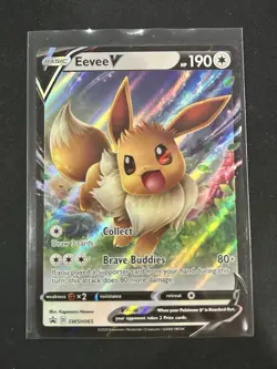 Eevee V SWSH065 Pokemon TCG Sword & Shield Black Star Promo NM - Image 1