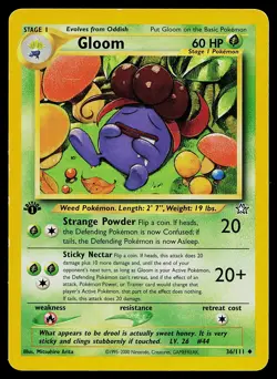 Pokemon Neo Genesis 36/111 Gloom 1st Edition - Image 1